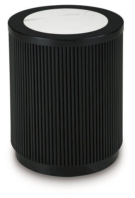 Grayman Black End Table by Ashley at Eve Furniture