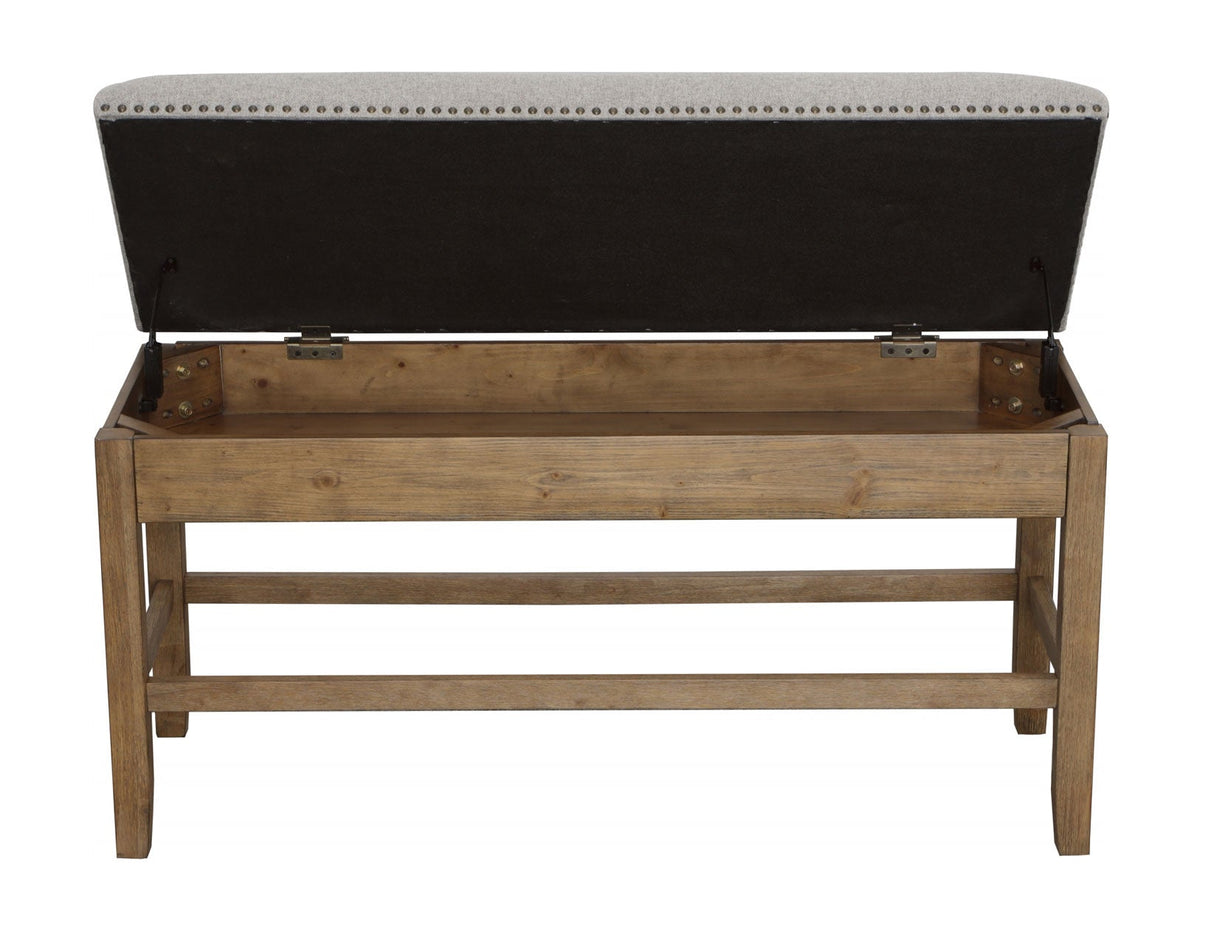 Grayson 24″ Counter Storage Bench w/Nailhead Trim