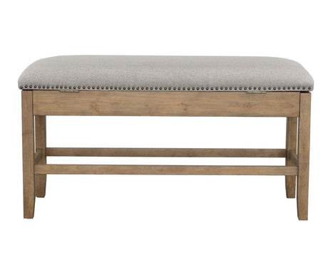 Grayson 24″ Counter Storage Bench w/Nailhead Trim by Steve Silver at Eve Furniture