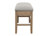 Grayson 24″ Counter Storage Bench w/Nailhead Trim by Steve Silver at Eve Furniture