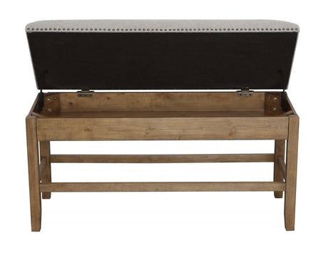 Grayson 24″ Counter Storage Bench w/Nailhead Trim by Steve Silver at Eve Furniture