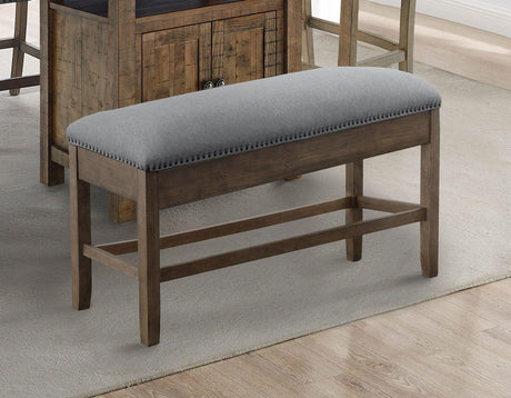 Grayson 24″ Counter Storage Bench w/Nailhead Trim by Steve Silver at Eve Furniture