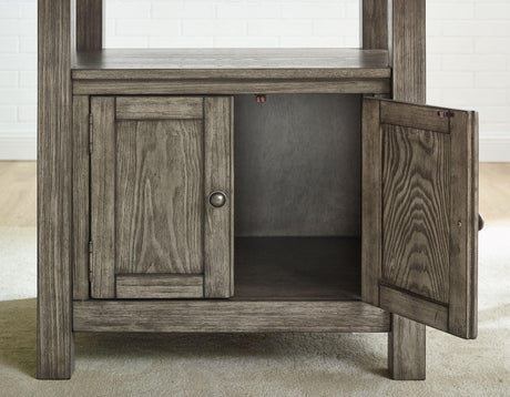 Grayson 60-inch White Marble Counter Storage Table by Steve Silver at Eve Furniture