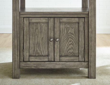 Grayson 60-inch White Marble Counter Storage Table by Steve Silver at Eve Furniture