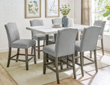 Grayson 60-inch White Marble Counter Storage Table by Steve Silver at Eve Furniture