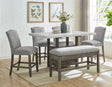 Grayson Driftwood/Gray Counter Height Dining Set by Steve Silver at Eve Furniture