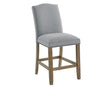 Grayson Gray 24″ Counter Stool, Upholstered with Nailhead by Steve Silver at Eve Furniture