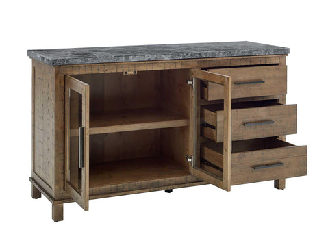 Grayson Gray Marble Top Server by Steve Silver at Eve Furniture