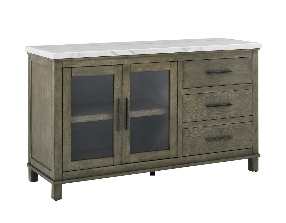 Grayson Server, White Marble Top