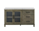 Grayson Server, White Marble Top