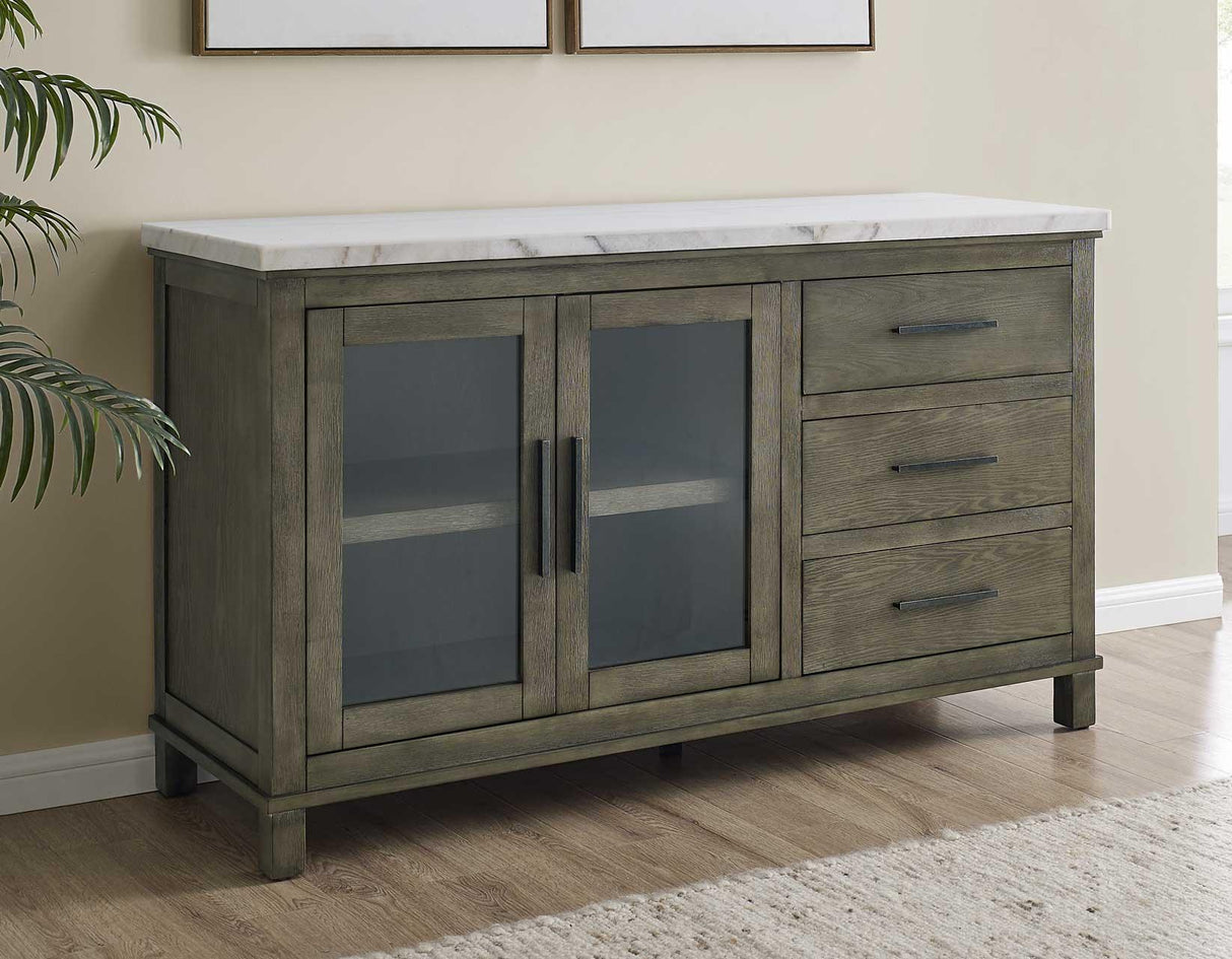 Grayson Server, White Marble Top by Steve Silver at Eve Furniture