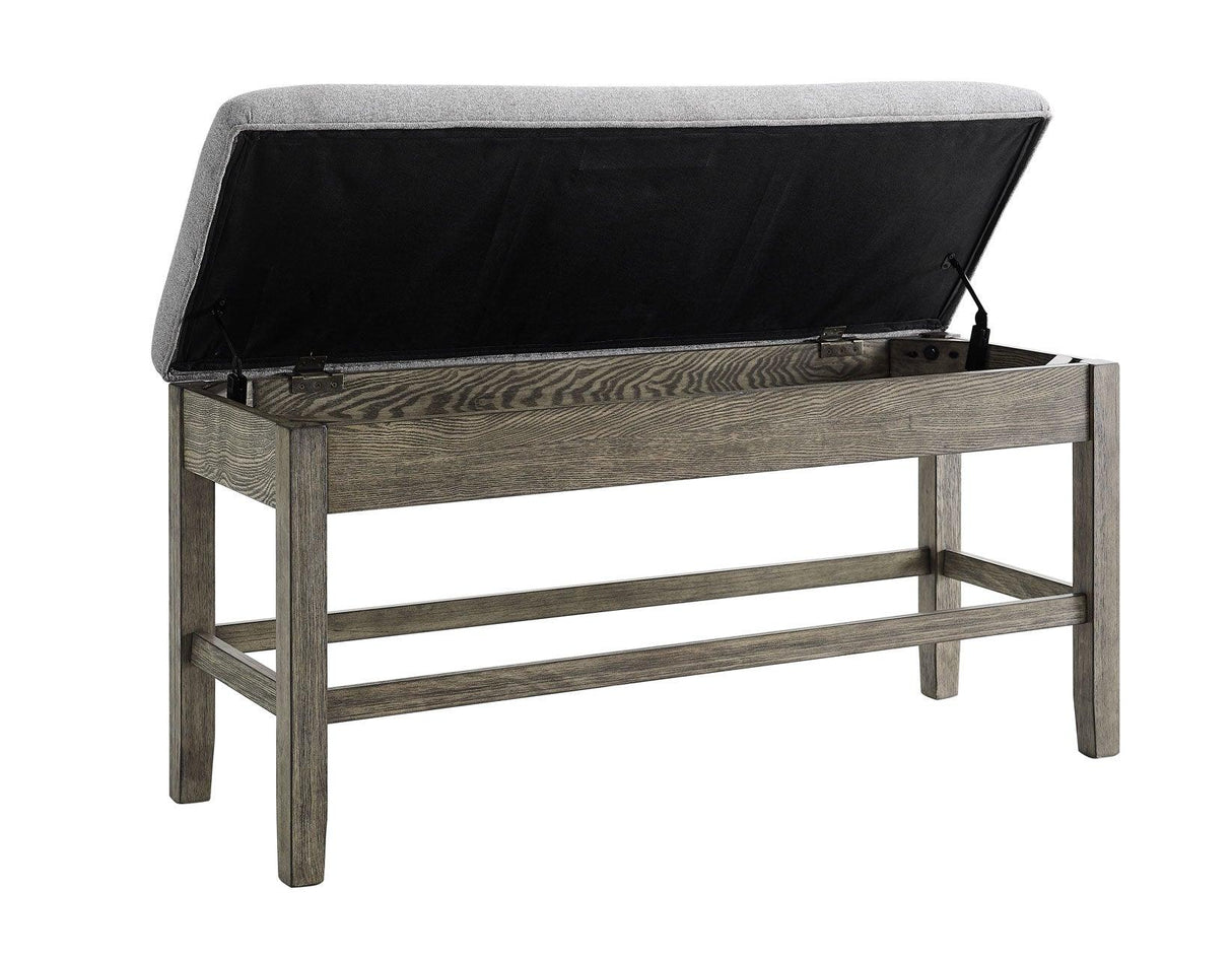 Grayson Storage Counter Bench by Steve Silver at Eve Furniture
