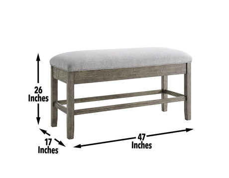 Grayson Storage Counter Bench by Steve Silver at Eve Furniture