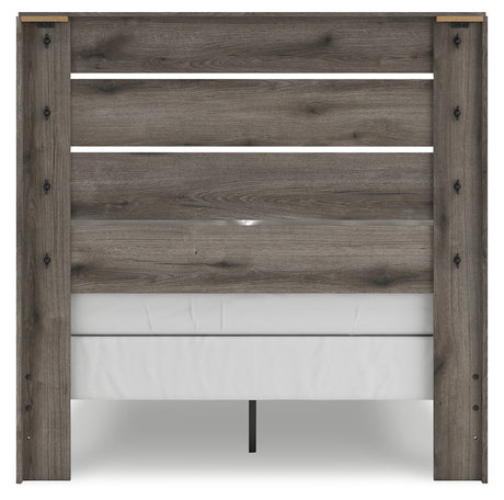 Graystorm Brown Gray Full Panel Bed by Ashley at Eve Furniture