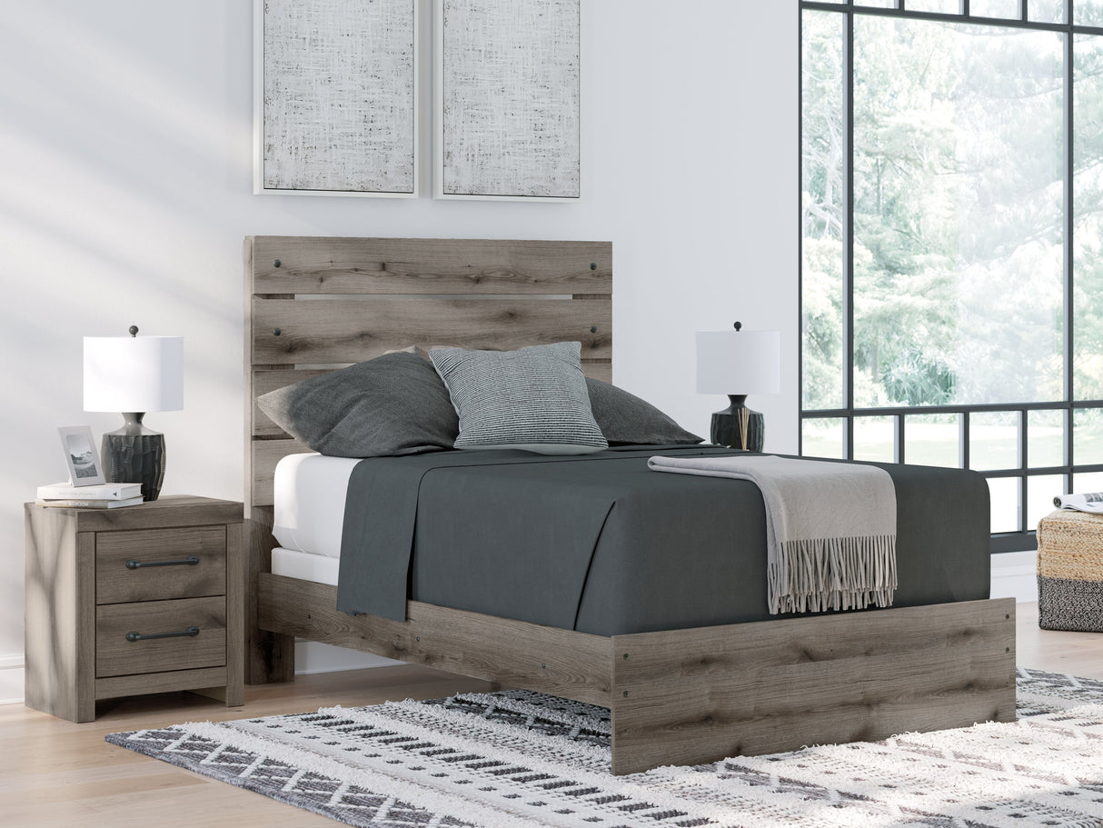 Graystorm Brown Gray Full Panel Bed by Ashley at Eve Furniture
