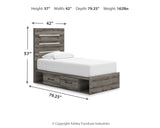 Graystorm Brown Gray Full Storage Platform Bed with 2 Drawers by Ashley at Eve Furniture