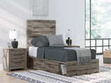 Graystorm Brown Gray Full Storage Platform Bed with 2 Drawers by Ashley at Eve Furniture