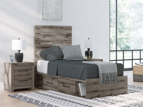 Graystorm Brown Gray Full Storage Platform Bed with 2 Drawers by Ashley at Eve Furniture