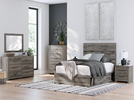 Graystorm Brown Gray Full Storage Platform Bed with 4 Drawers by Ashley at Eve Furniture