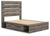 Graystorm Brown Gray Full Storage Platform Bed with 4 Drawers by Ashley at Eve Furniture