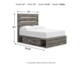 Graystorm Brown Gray Full Storage Platform Bed with 4 Drawers by Ashley at Eve Furniture