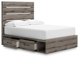 Graystorm Brown Gray Full Storage Platform Bed with 4 Drawers by Ashley at Eve Furniture