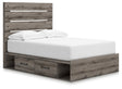 Graystorm Brown Gray Full Storage Platform Bed with 4 Drawers by Ashley at Eve Furniture