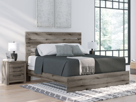 Graystorm Brown Gray King Panel Bed by Ashley at Eve Furniture
