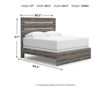 Graystorm Brown Gray King Panel Bed by Ashley at Eve Furniture