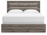 Graystorm Brown Gray King Panel Bed by Ashley at Eve Furniture