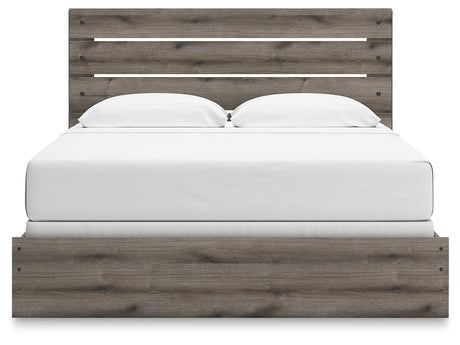 Graystorm Brown Gray King Panel Bed by Ashley at Eve Furniture