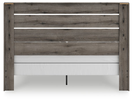 Graystorm Brown Gray King Panel Bed by Ashley at Eve Furniture