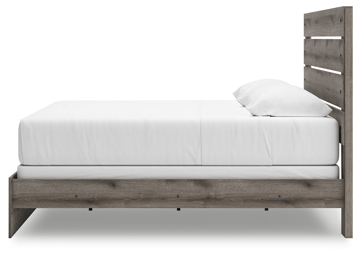 Graystorm Brown Gray King Panel Bed by Ashley at Eve Furniture