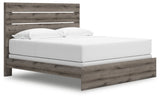 Graystorm Brown Gray King Panel Bed by Ashley at Eve Furniture