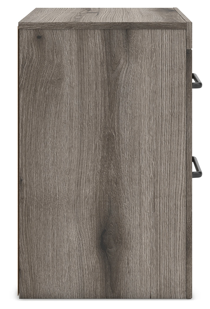 Graystorm Brown Gray Nightstand by Ashley at Eve Furniture