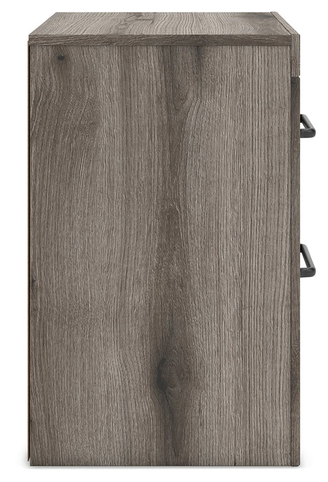 Graystorm Brown Gray Nightstand by Ashley at Eve Furniture