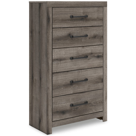 Graystorm Brown Gray Panel Storage Bedroom Set with 2 One-Side Drawers by Ashley at Eve Furniture