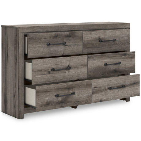 Graystorm Brown Gray Panel Storage Bedroom Set with 2 One-Side Drawers by Ashley at Eve Furniture