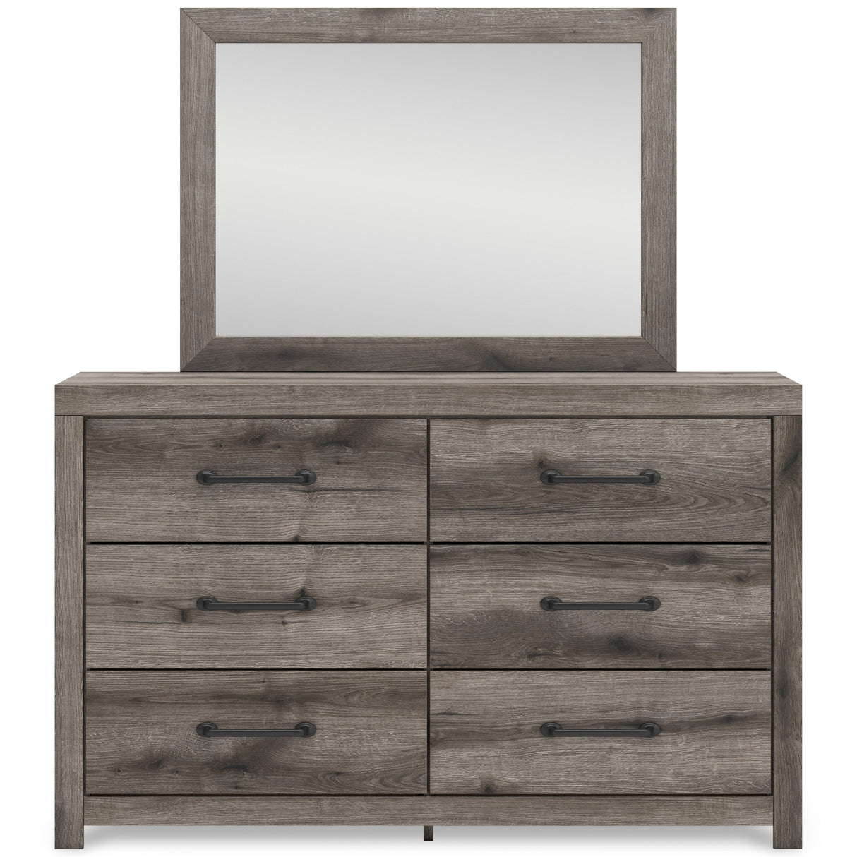 Graystorm Brown Gray Panel Storage Bedroom Set with 2 One-Side Drawers by Ashley at Eve Furniture