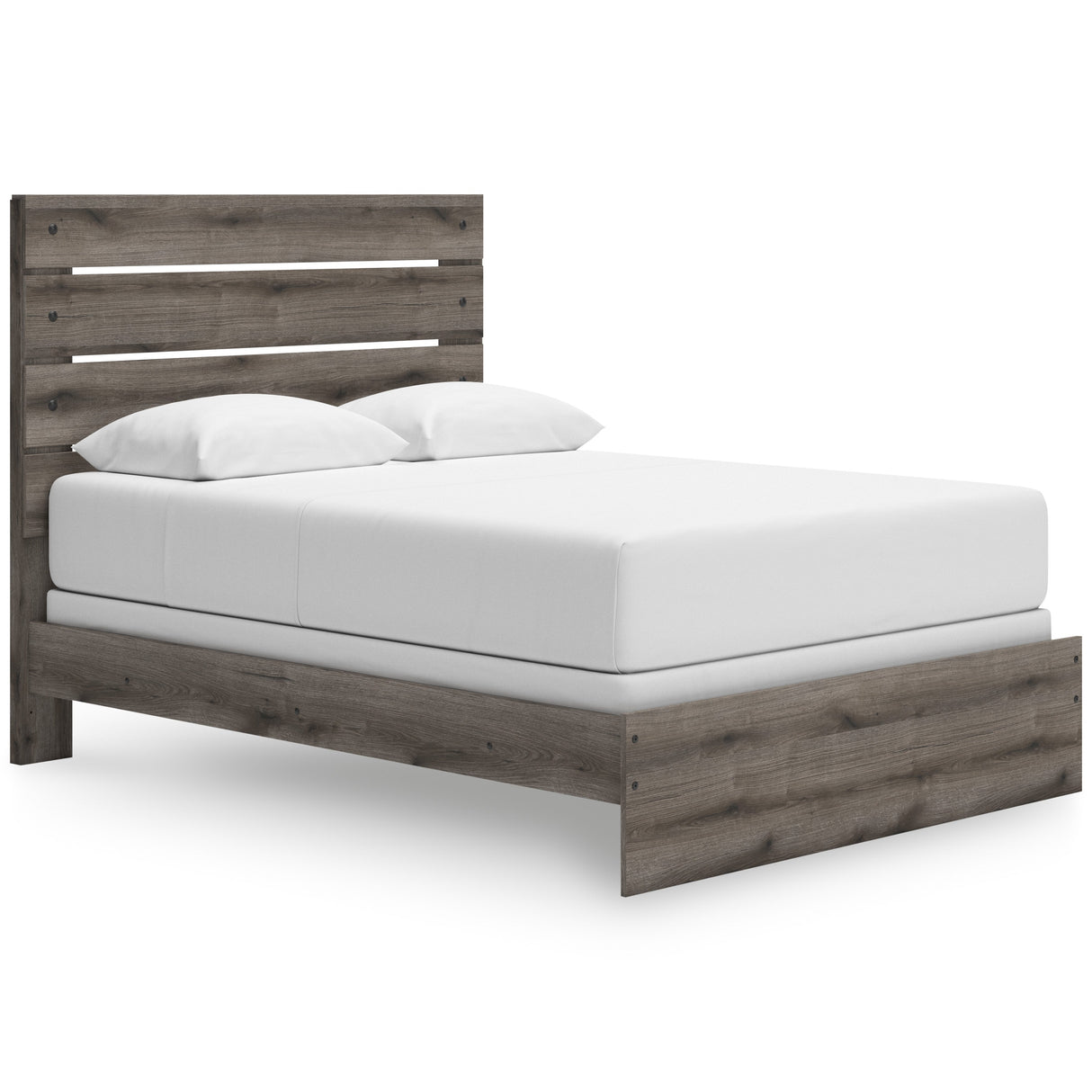 Graystorm Brown Gray Panel Storage Bedroom Set with 2 One-Side Drawers by Ashley at Eve Furniture