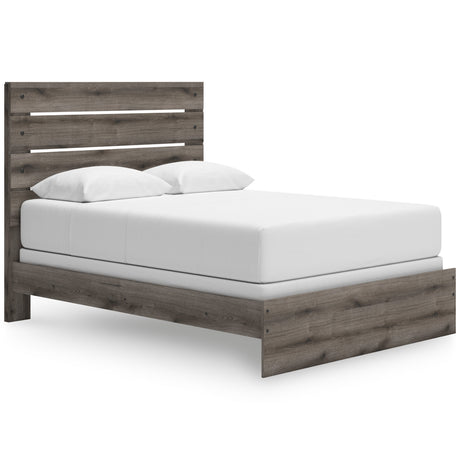 Graystorm Brown Gray Panel Storage Bedroom Set with 2 One-Side Drawers by Ashley at Eve Furniture