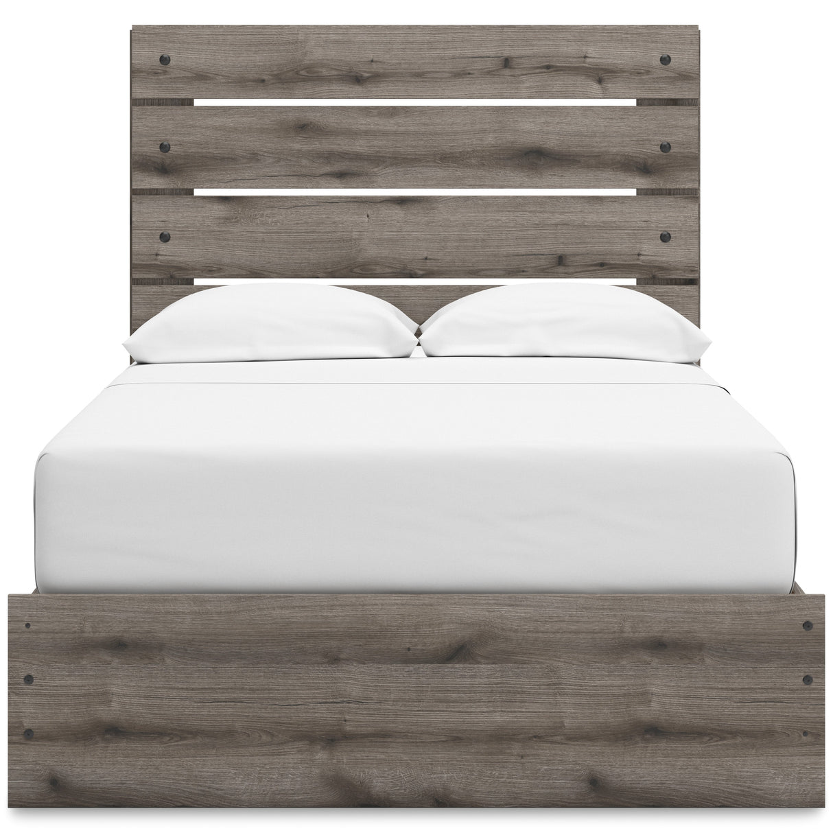 Graystorm Brown Gray Panel Storage Bedroom Set with 2 One-Side Drawers by Ashley at Eve Furniture
