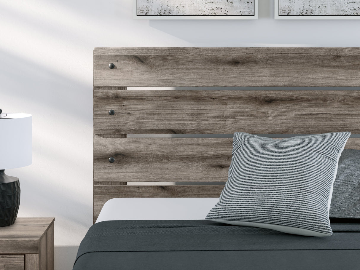 Graystorm Brown Gray Queen Panel Bed by Ashley at Eve Furniture