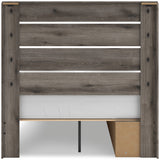 Graystorm Brown Gray Storage Panel Bedroom Set with 4 Side Drawers by Ashley at Eve Furniture