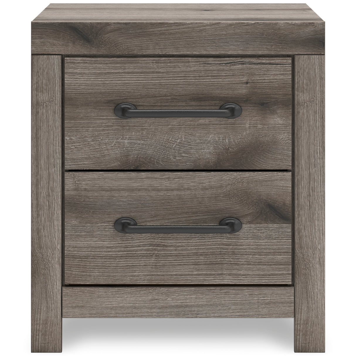 Graystorm Brown Gray Storage Panel Bedroom Set with 4 Side Drawers by Ashley at Eve Furniture