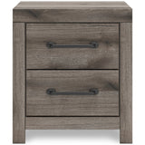 Graystorm Brown Gray Storage Panel Bedroom Set with 4 Side Drawers by Ashley at Eve Furniture