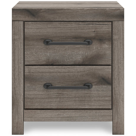 Graystorm Brown Gray Storage Panel Bedroom Set with 4 Side Drawers by Ashley at Eve Furniture