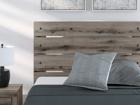 Graystorm Brown Gray Storage Panel Bedroom Set with 4 Side Drawers by Ashley at Eve Furniture