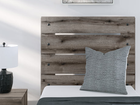 Graystorm Brown Gray Twin Panel Bed by Ashley at Eve Furniture