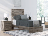 Graystorm Brown Gray Twin Panel Bed by Ashley at Eve Furniture